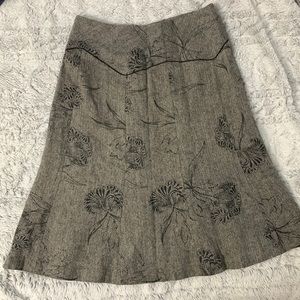 H&M Tweed print A-Line Skirt